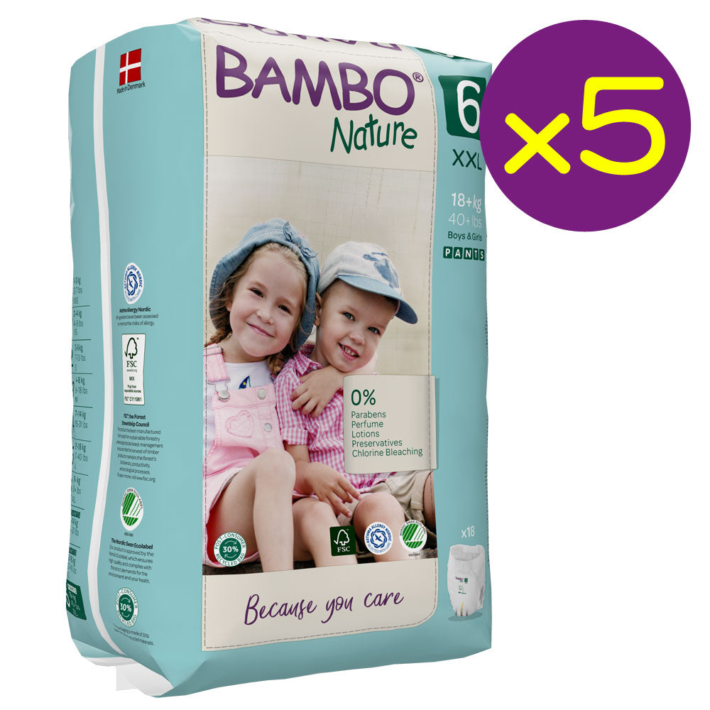 Bambo Nature Training Pants 學習褲 Size-6 (XXL) 18pc【5 packs】