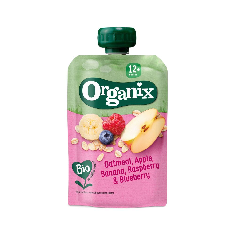Organix - Oatmeal, Apple, Banana, Raspberry & Blueberry 12m+ | 100g