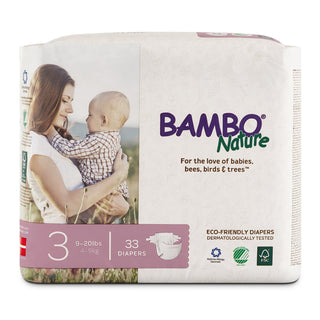 Bambo Nature Rash Free ECO Diapers Size-3 (S) 33pc【6 packs 】 Changing Bambo Nature 