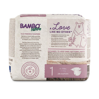 Bambo Nature Rash Free ECO Diapers / 無敏環保紙尿片 Size-1 (NB/初生) 28pc Changing Bambo Nature 