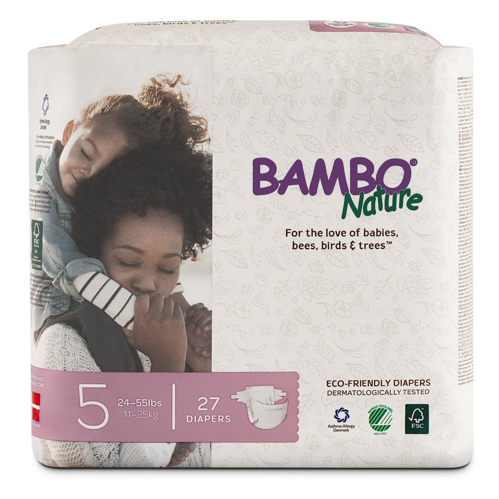 Bambo Nature Rash Free ECO Diapers / 無敏環保紙尿片 Size-5 (L) 27pc Changing Bambo Nature 