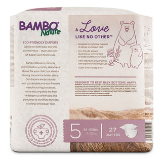 Bambo Nature Rash Free ECO Diapers / 無敏環保紙尿片 Size-5 (L) 27pc Changing Bambo Nature 