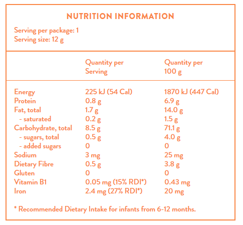 Little Bellies Baby Puffs Carrot Mealtime Little Bellies 
