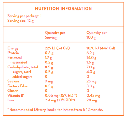 Little Bellies Baby Puffs Carrot Mealtime Little Bellies 