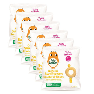 Little Bellies Round-a-bouts Sweetcorn Mealtime Little Bellies 6 Pieces 