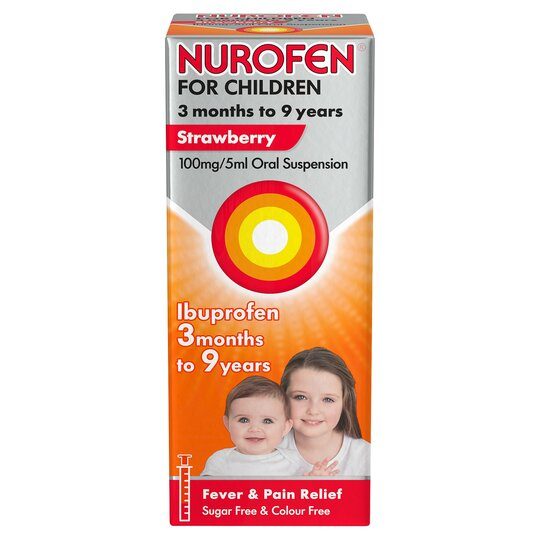 NUROFEN CHILD SUSPENSION STRAWBERRY 100G Woolies Ltd 