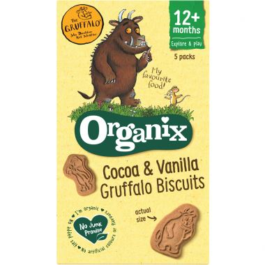 Organix - Wheat Gruffalo Biscuits With Cocoa & Vanilla 5x20g Mealtime Organix 