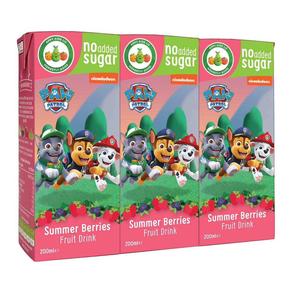 Paw Patrol Summer Berries Fruit Drink (3x200ml) Mealtime Paw Patrol 