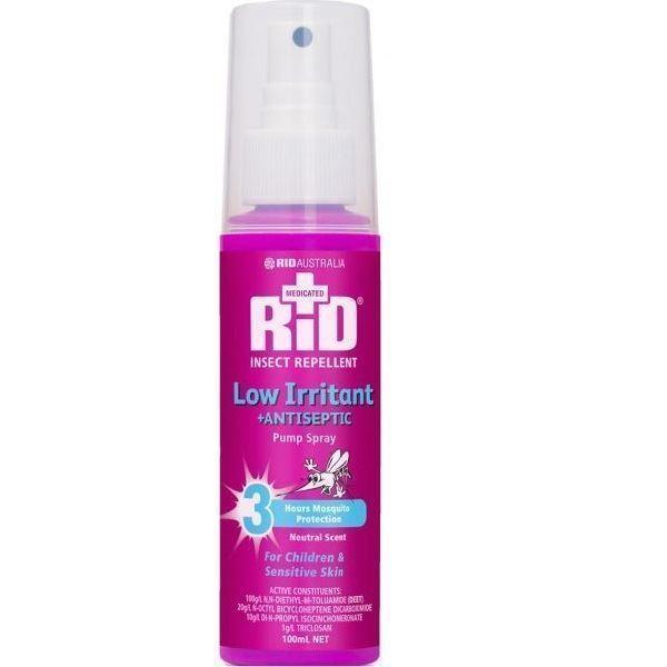 Rid Low Irritant + Antiseptic Pump Spray 100ml Health & Hygiene RID 