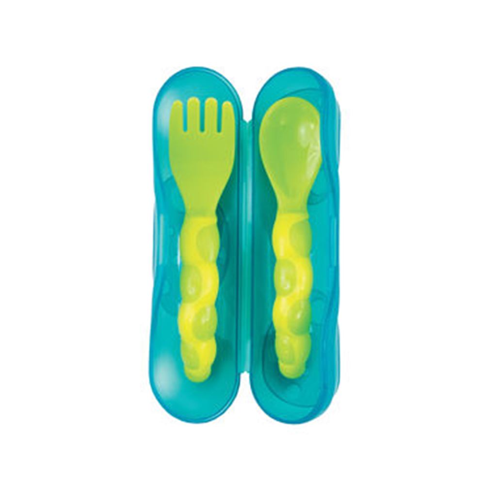 Sassy On-the-Go Fork & Spoon Mealtime Sassy 