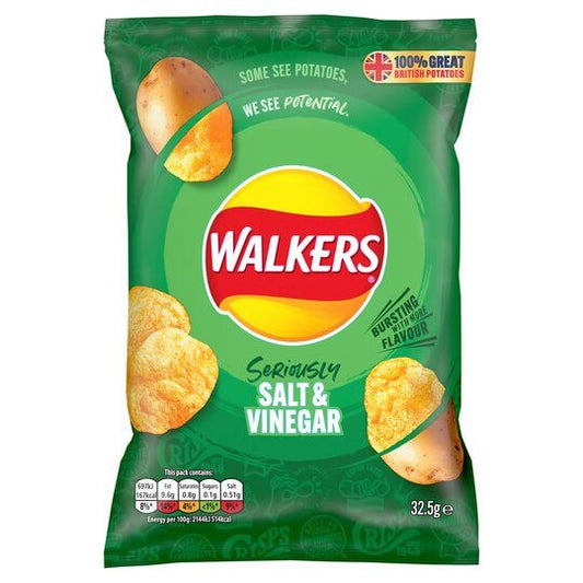 WALKERS CRISPS SALT & VINEGAR 32G Woolies Ltd 